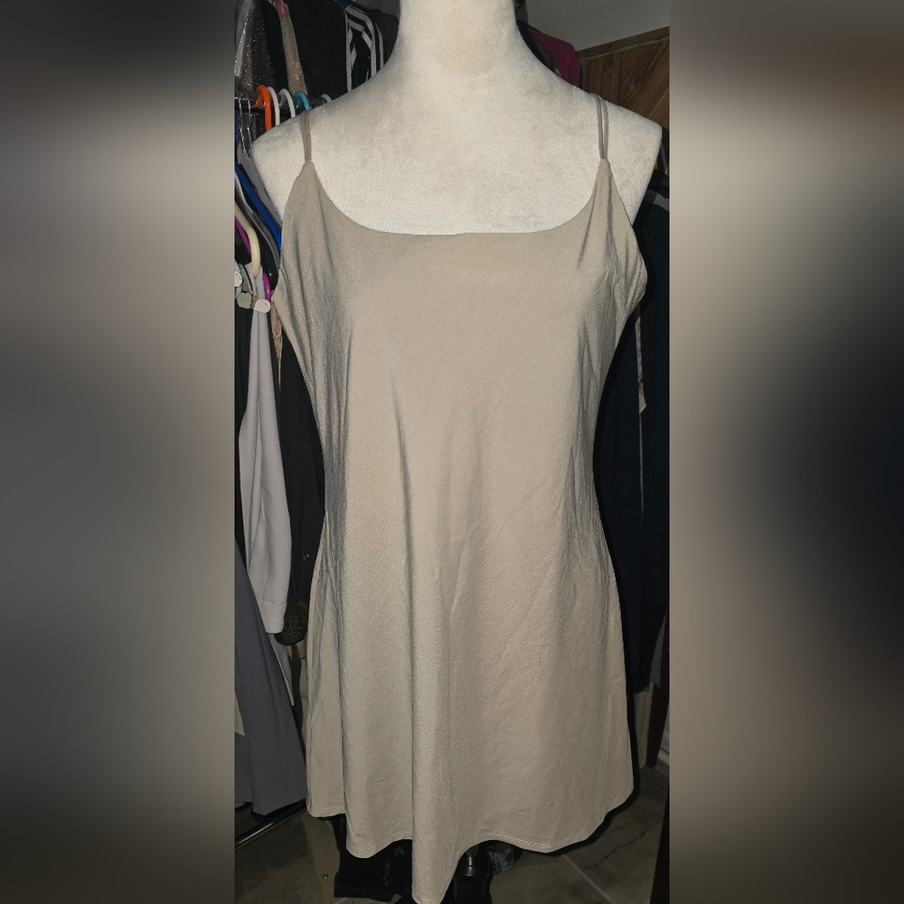 Abercrombie & Fitch Beige Midi Dress